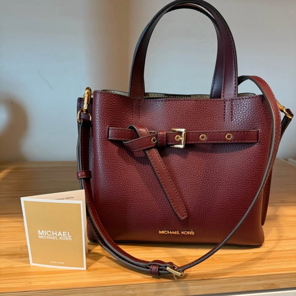 Michael Kors Burgundy Leather Satchel